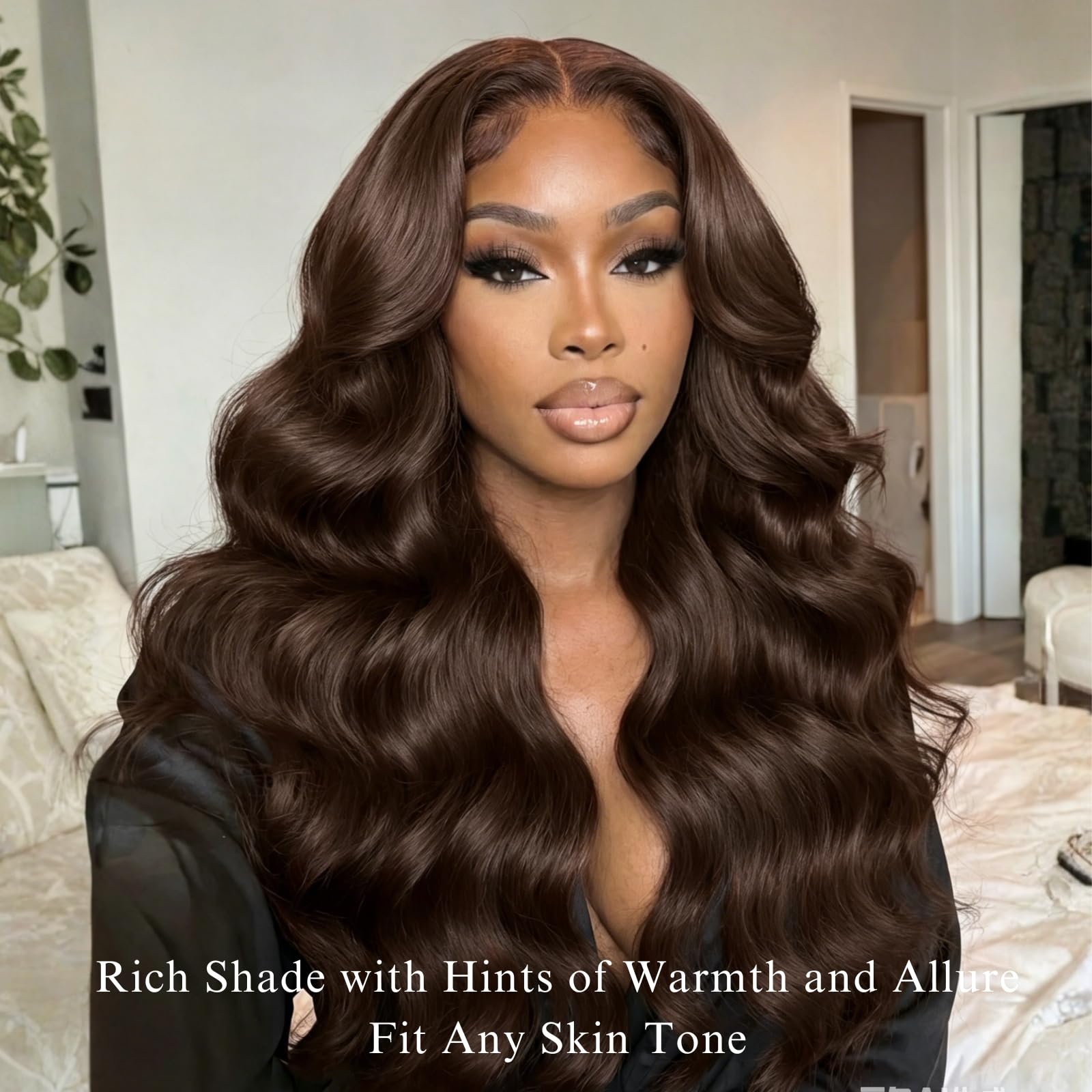 Amazon.com: ALHER Chocolate Brown Bundles with 2x6 HD Closure Body